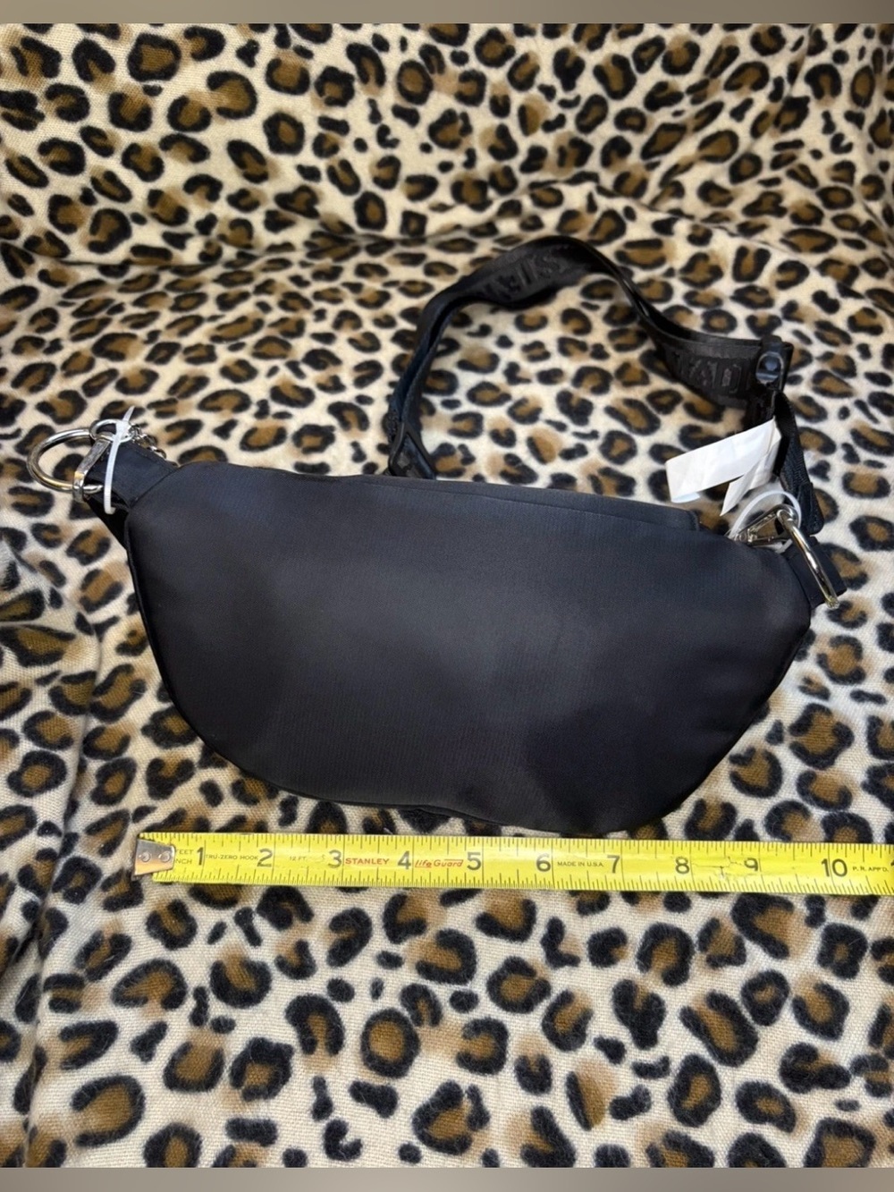 Steve Madden Fanny Pack Black w/Silver decorative bag chain New/been stored💜 - Picture 8 of 12